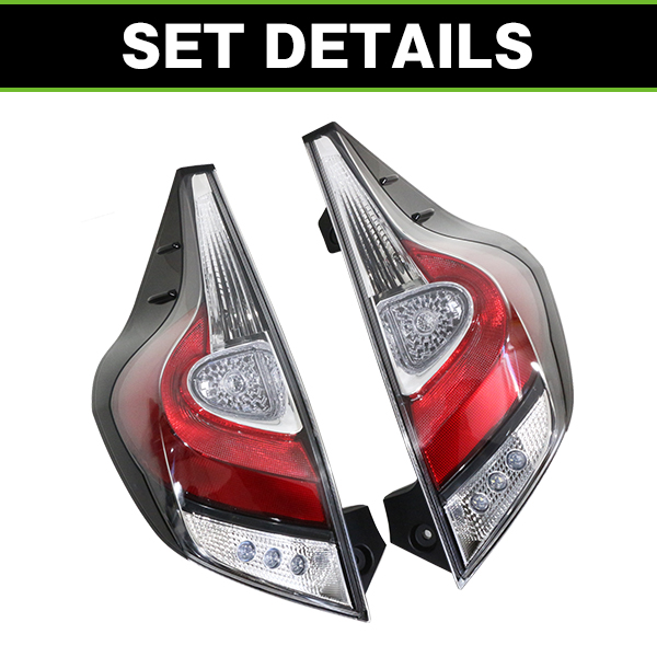 LED テールランプ 純正タイプ アクア NHP10系 後期仕様 レッド クリア