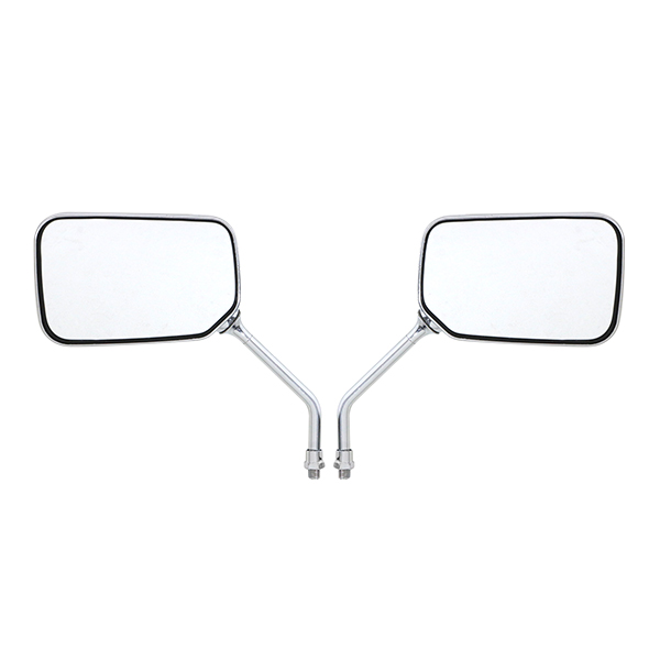 純正タイプ バックミラー 正ネジ セット メッキ スクエア 左右 バイク