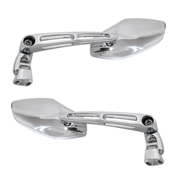 レーシング バックミラー メッキ スクエア 左右 バイク CBR250RR MC22