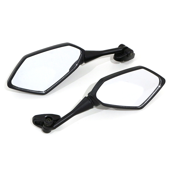 バックミラー ブラック スクエア 左右 バイク ZX-type カウリング 鏡