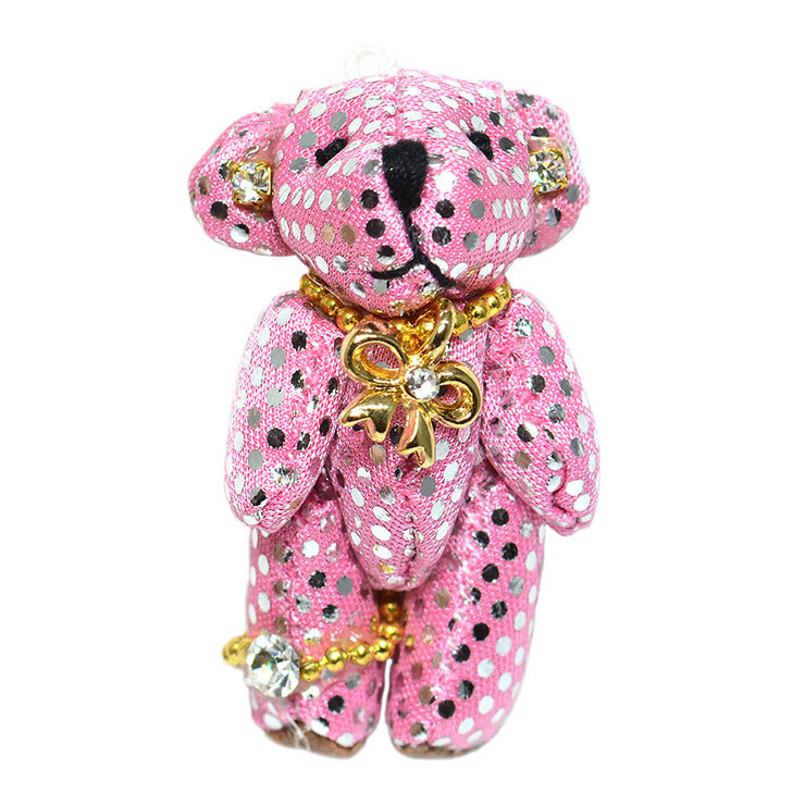 ベアチャーム ドット柄 星柄 テディベア チャーム モチーフ ストラップ