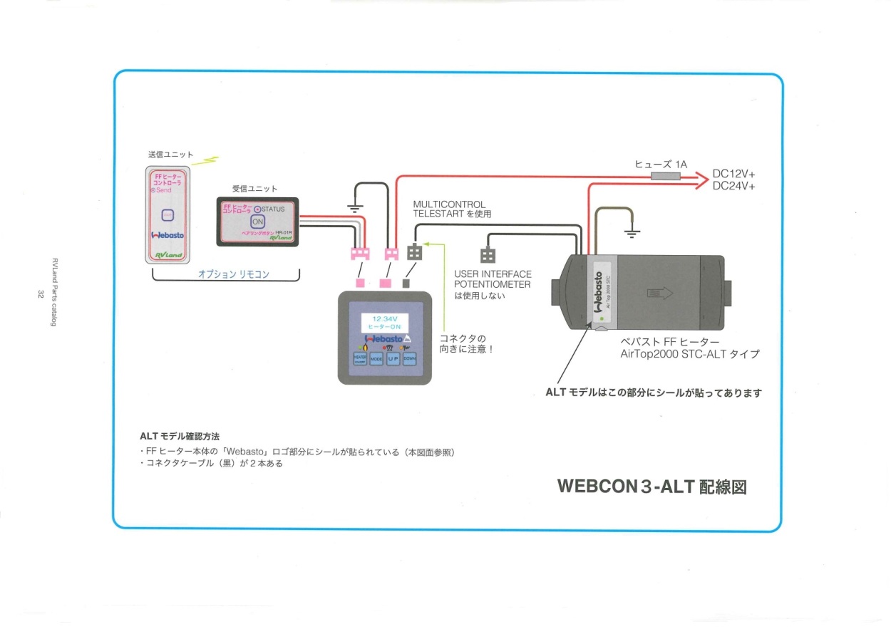 Webasto公認FFヒーター・タイマーコントローラー WEBCONT3-ER