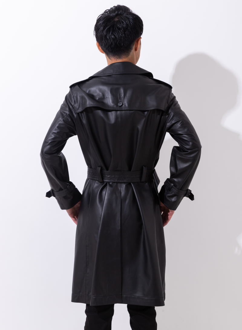 フリーダムレザー トレンチコート ラムレザー 革ジャン 本革 レザー