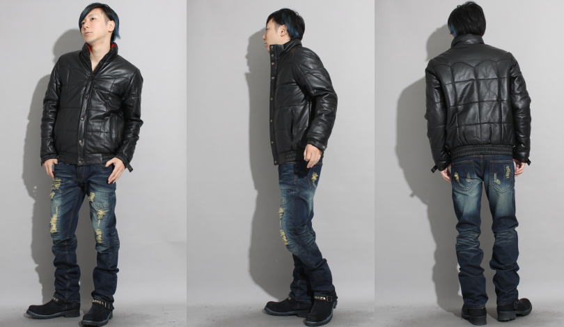 フリーダムレザー 革ジャン レザージャケット ラムレザー キルティング