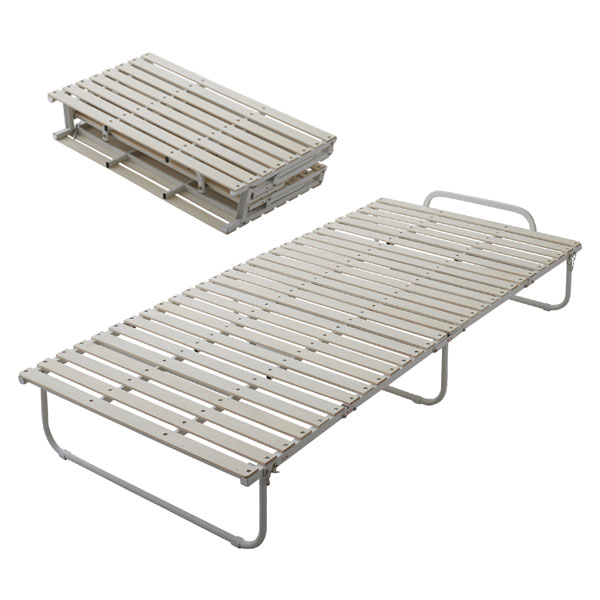 EMOOR（エムール） 折りたたみ すのこベッド シングル 4つ折り ロー