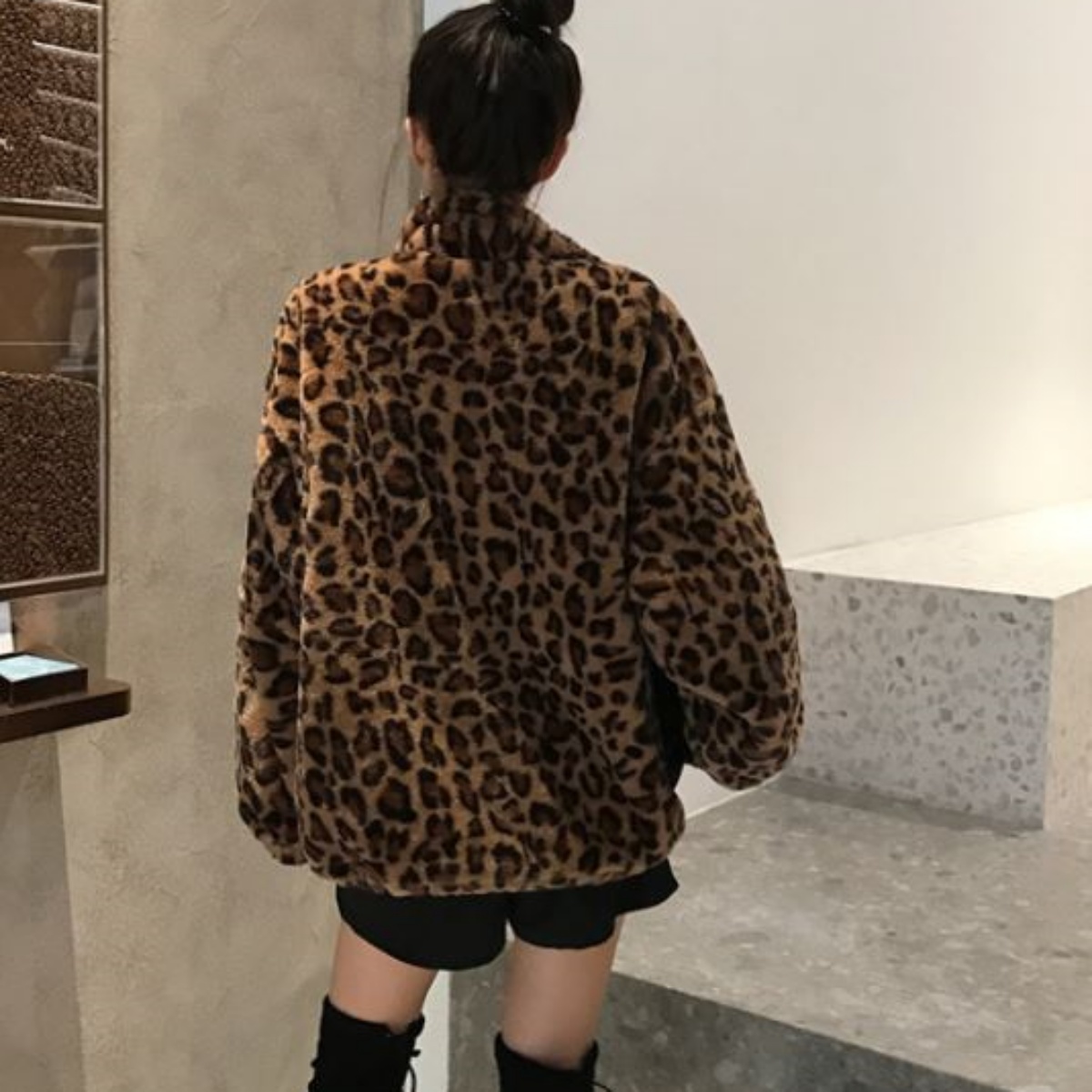 Belle Cie（ベルシー） レオパードファーブルゾン レディース アウター
