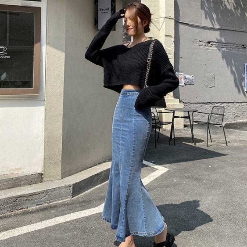 Belle Cie（ベルシー） デニムスカート マーメイド タイト フレア