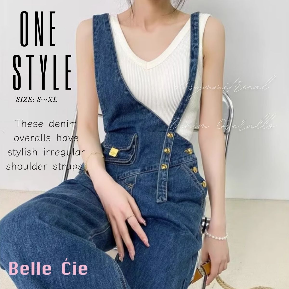 Belle Cie（ベルシー） デニムサロペット オーバーオール ワン