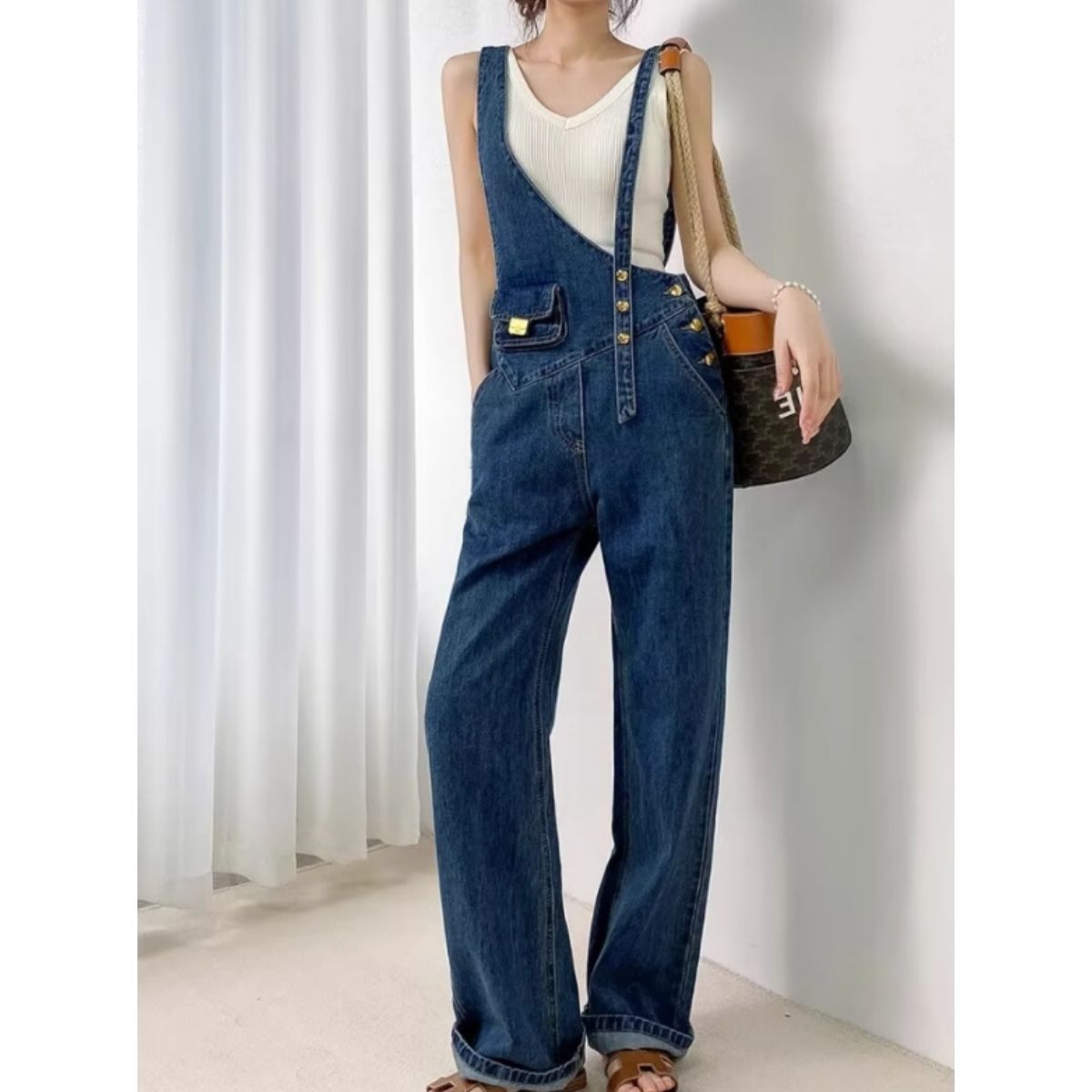 Belle Cie（ベルシー） デニムサロペット オーバーオール ワン