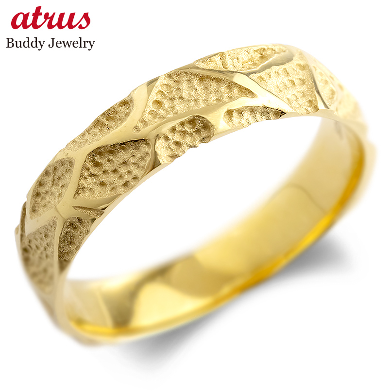 ジュエリー工房アトラス ゴールド リング メンズ 太め 10k 金 指輪
