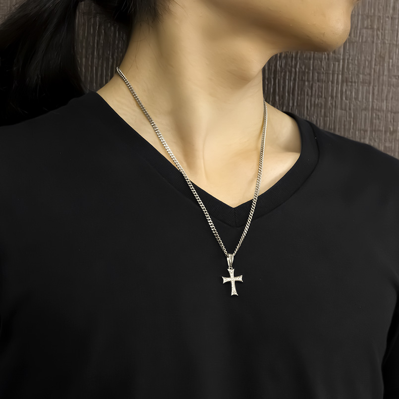 ジュエリー工房アトラス プラチナ ネックレス クロス 喜平 トップ