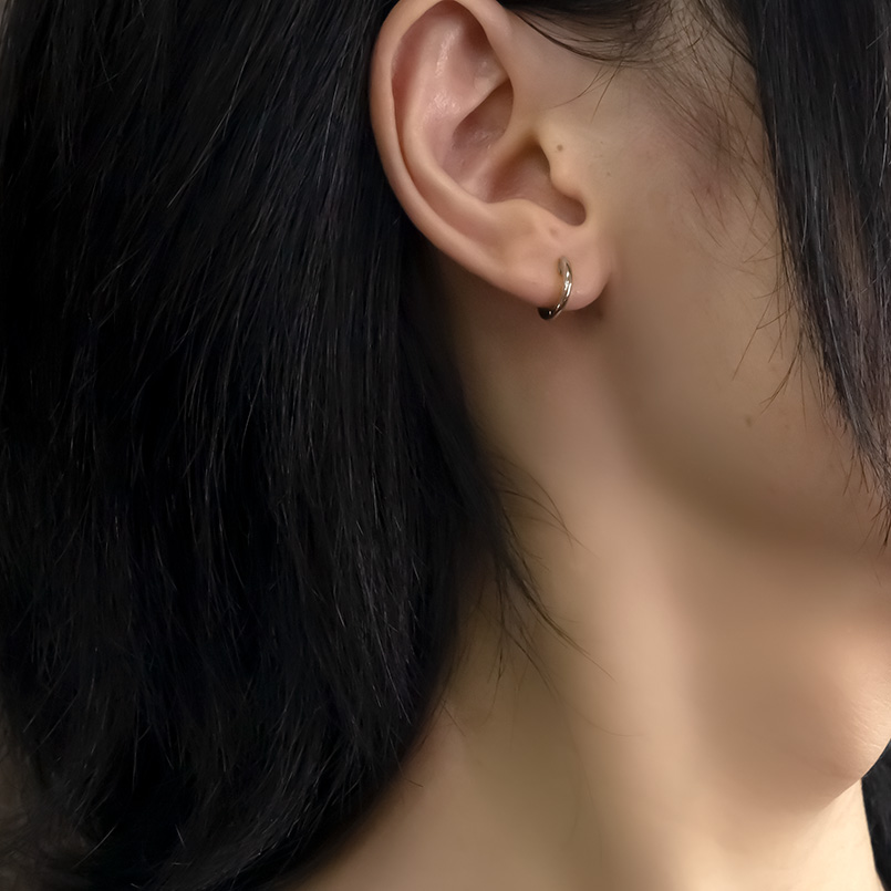 ジュエリー工房アトラス プラチナ フープピアス メンズ pt900 リング