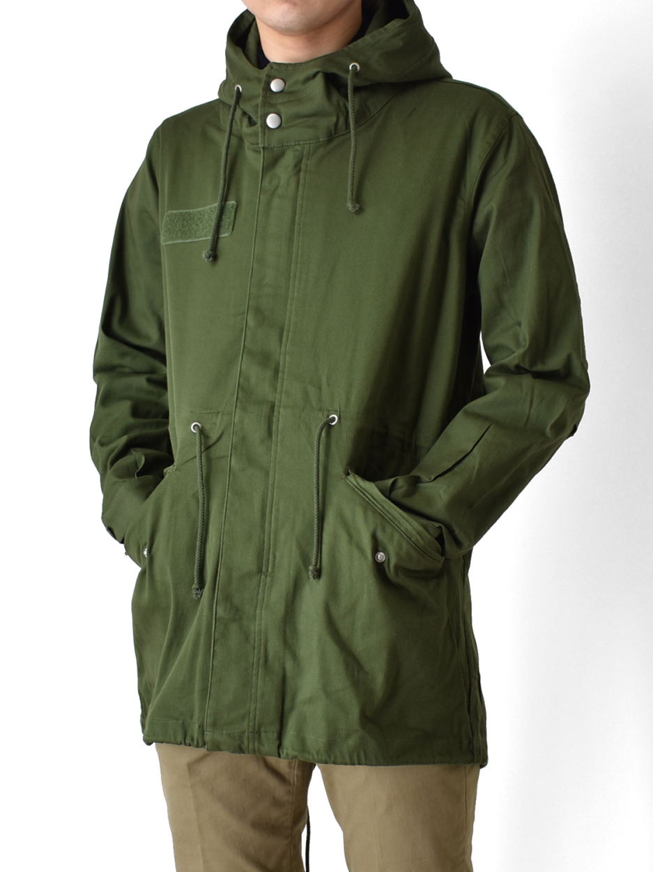 モッズコート ツイル ミリタリージャケット ストレッチ パーカー