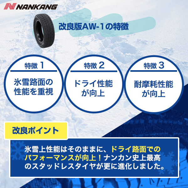 NANKANG（ナンカン） 4本セット 165/55R14 スタッドレスタイヤ AW-1