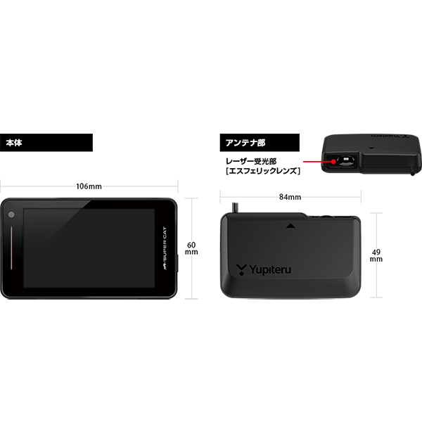 ユピテル YK-3100 レーザー&レーダー探知機 セパレートモデル : オート
