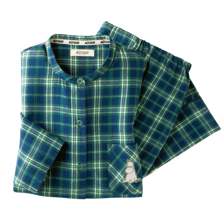 チェック柄暖かムーミンパジャマ 70264 レディース パジャマ 婦人