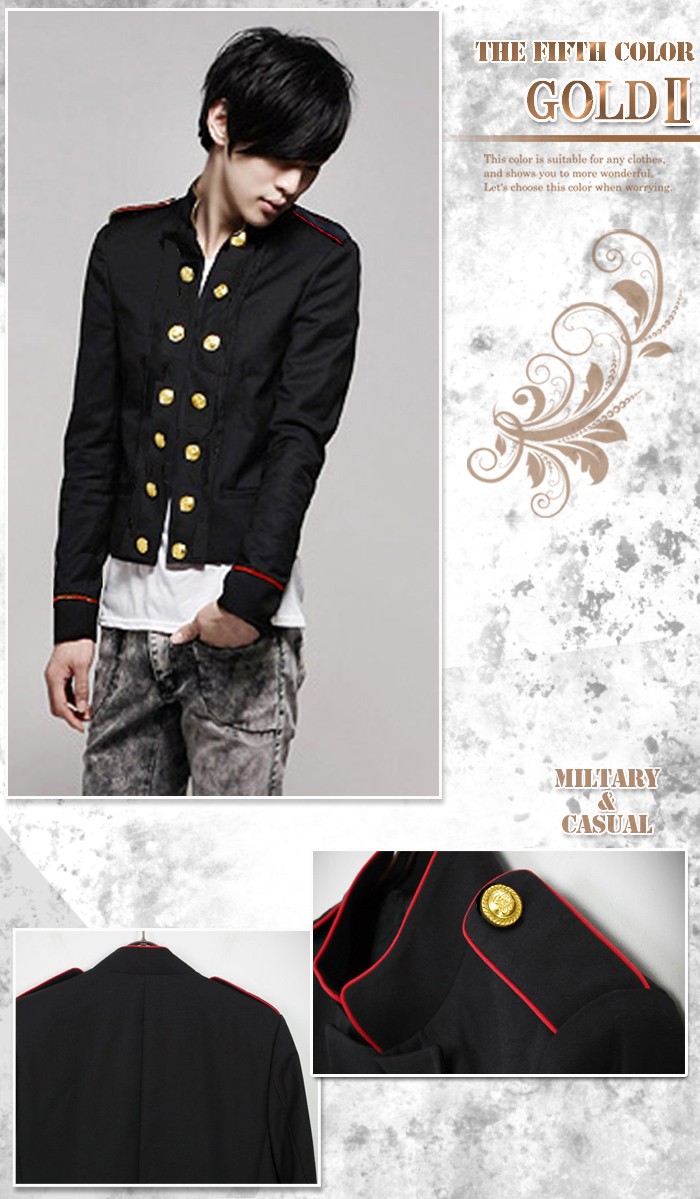 ジャケット メンズ ナポレオンジャケット ブラック 黒 アウター