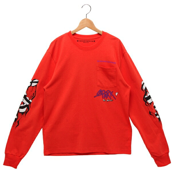 CHROME HEARTS（クロムハーツ） Tシャツ カットソー ロンT メンズ RED