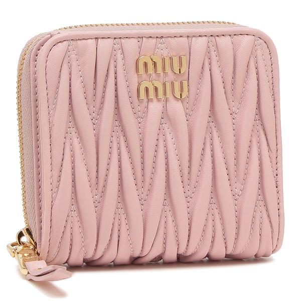 miu miu（ミュウミュウ） 二つ折り財布 マテラッセ ミニ財布