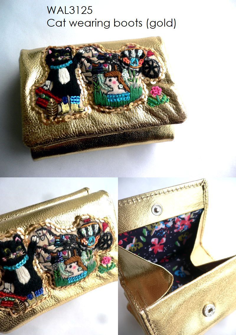 tamao world（タマオワールド） 折り財布 長靴をはいた猫 赤ずきん