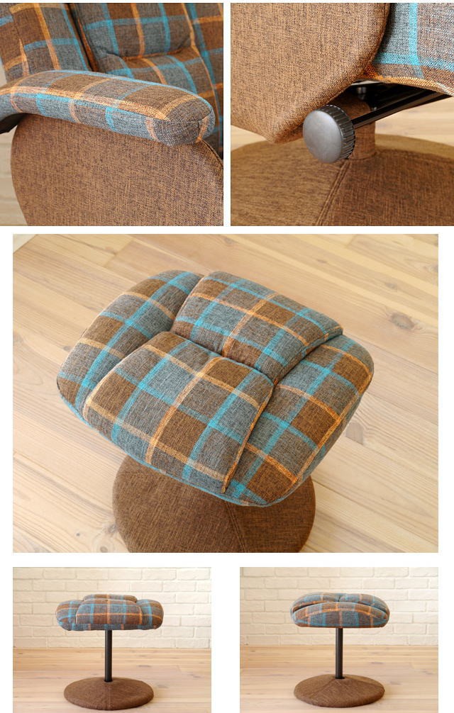 GART（ガルト） おしゃれ パーソナルチェア チェック柄 アームチェア