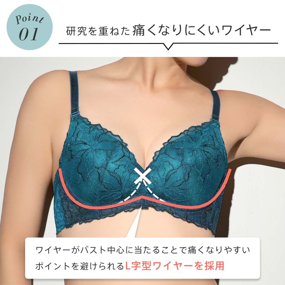 aimerfeel（エメフィール） ブラジャー ショーツ セットラメフラワー