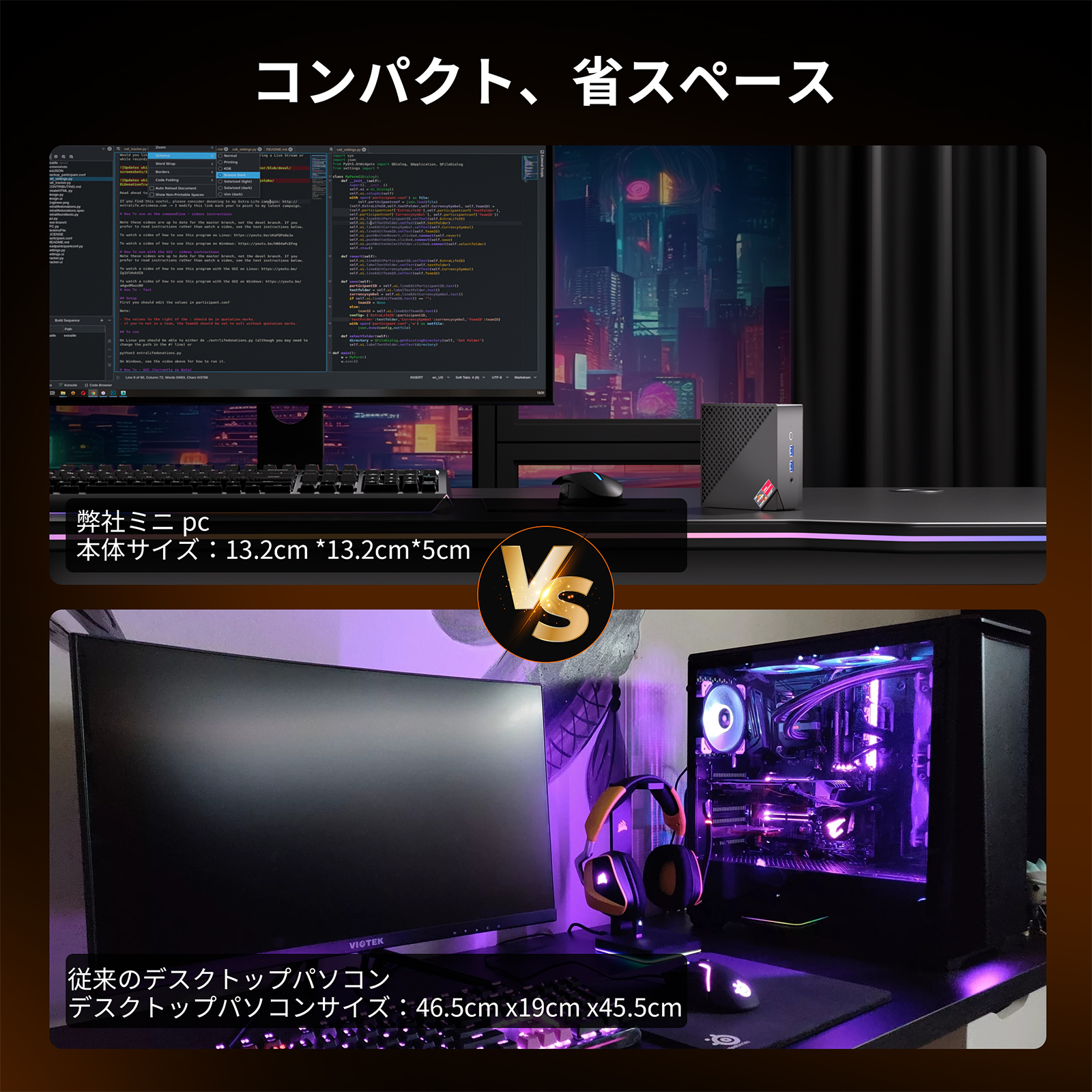 Nipogi ゲーミング AMD Ryzen7 5700U ミニpc 新版小型ゲーミングpc