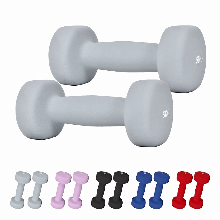 Hill Stone（ヒルストーン） ダンベル 5kg 2個セット 合計10kg カラー