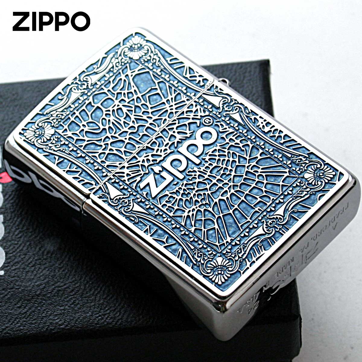 ZIPPO（ジッポー） ジッポライター クロス Cross 十字架 ブルー ＃200