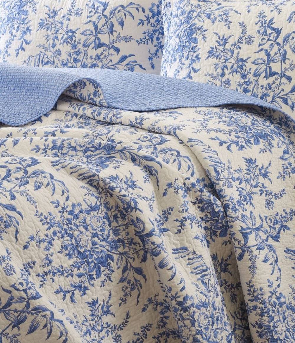 LAURA ASHLEY（ローラアシュレイ） ベッドカバー ピロカバー 3点セット