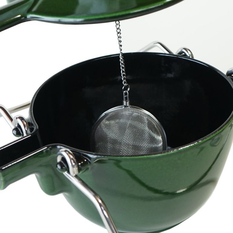 Staub（ストウブ） ラウンド ティーポット 丸型 やかん ケトル バジル