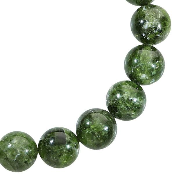 クロムダイオプサイト ブレスレット 10.7mm 18.5cm メンズL レディース