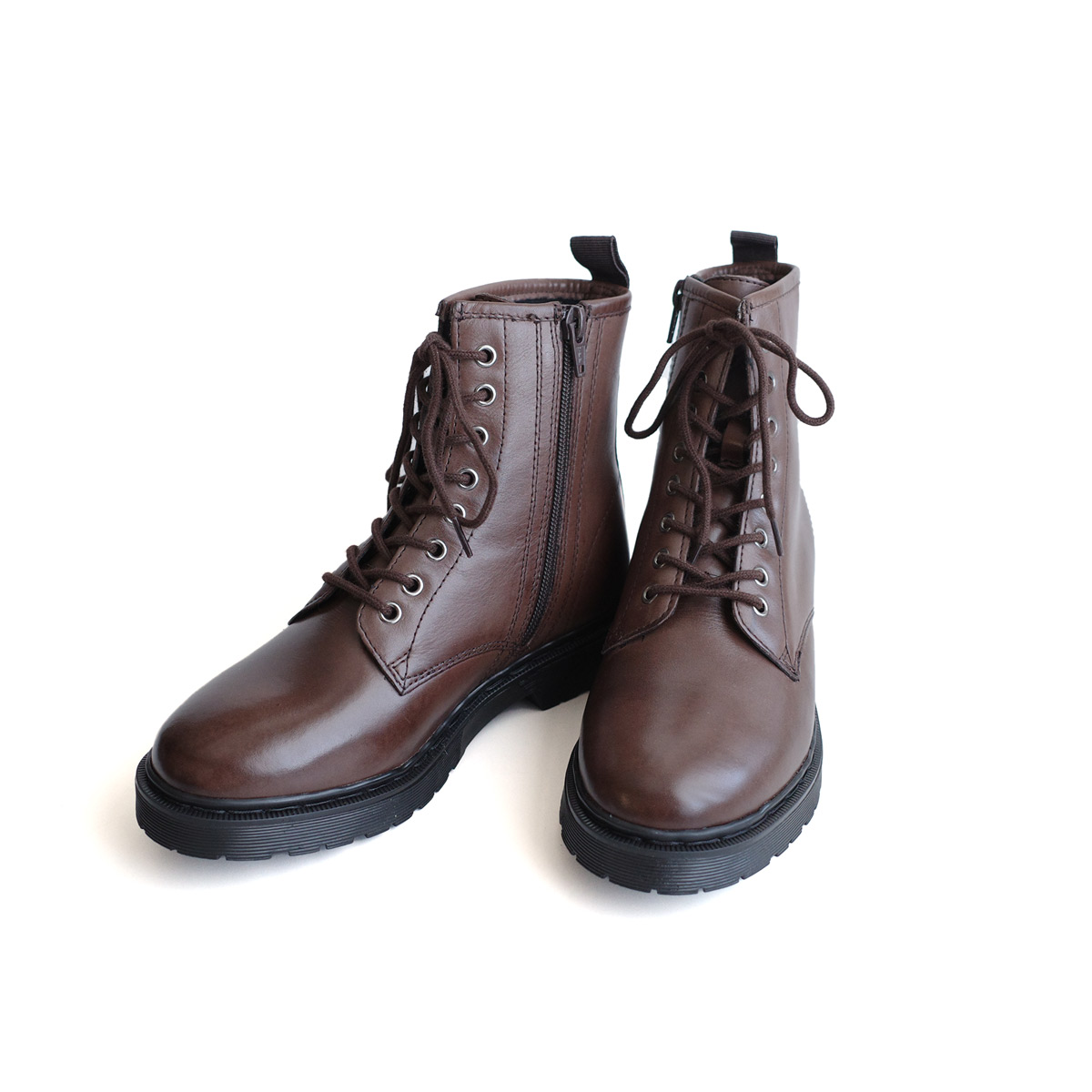 ブーツ レディース 本革 レースアップ 秋冬 牛革 天然皮革 ポインター