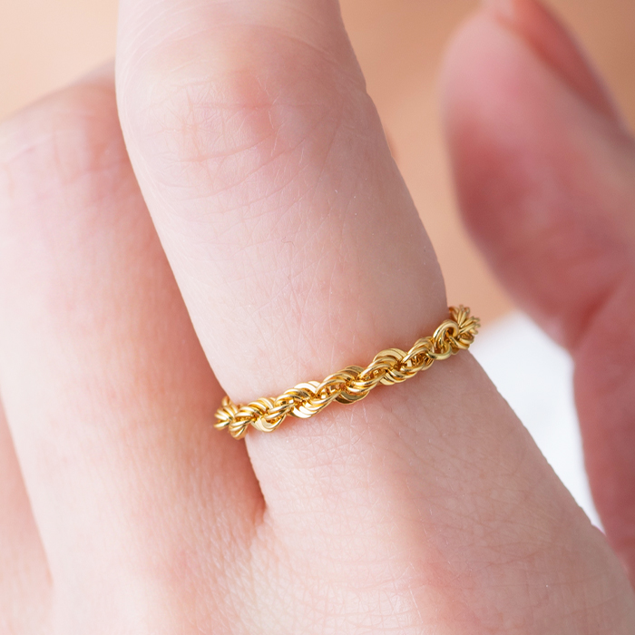 リング チェーンリング チェーン K18 ゴールド 地金 18金 指輪