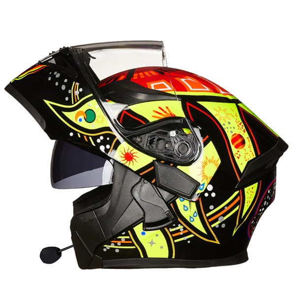 バイクヘルメット ブルートゥース付き フリップアップ システム