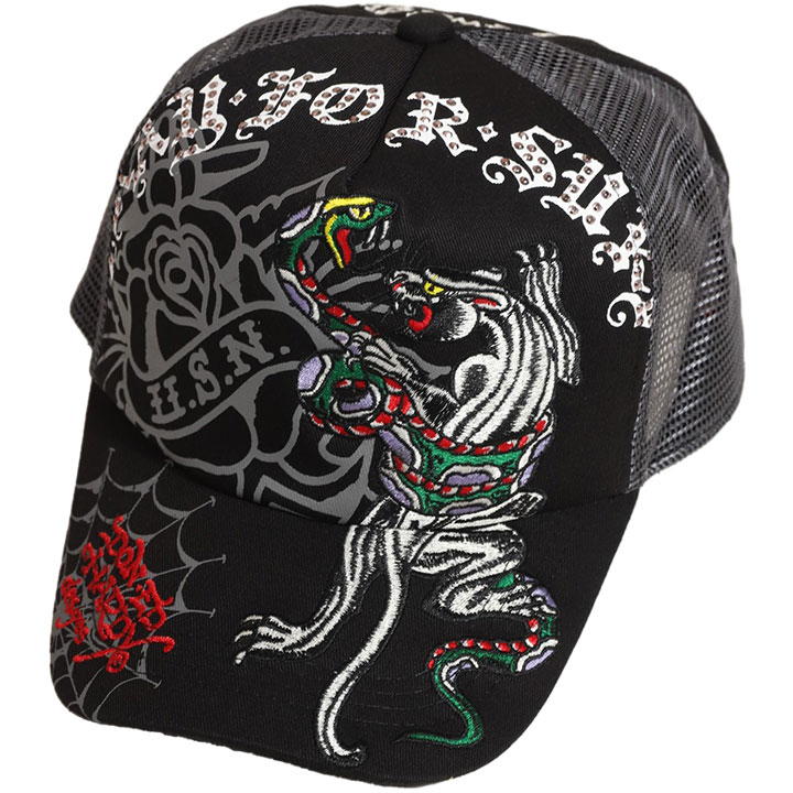 Ed Hardy（エド・ハーディー） ツイルメッシュCAP EDH-2416 刺繍