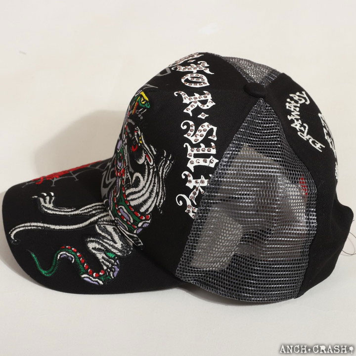 Ed Hardy（エド・ハーディー） ツイルメッシュCAP EDH-2416 刺繍