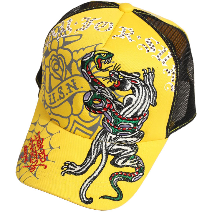 Ed Hardy（エド・ハーディー） ツイルメッシュCAP EDH-2416 刺繍