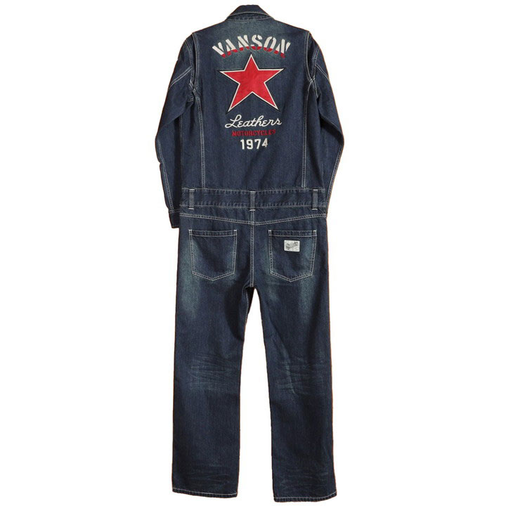 VANSON（バンソン） スター デニムオールインワン NVAO-2401 刺繍