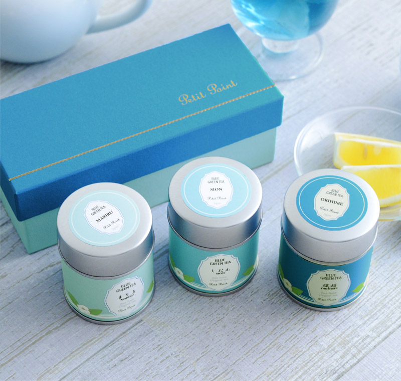 Petit Point ブルーグリーンティー／青い緑茶 BOX入ギフトセット 3種