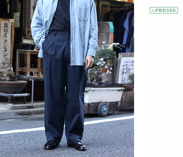 アプレッセ A.PRESSE チノ トラウザー (23SAP-04-15H) : アンドフェブ