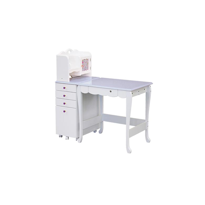 未来商会 学習机 姫 セット シンプル ハート 勉強机 子供 収納 2点