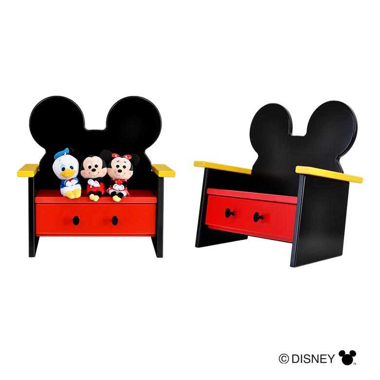 未来商会 椅子 ぬいぐるみ置き おしゃれ 収納 ベンチ 日本製 ミッキー