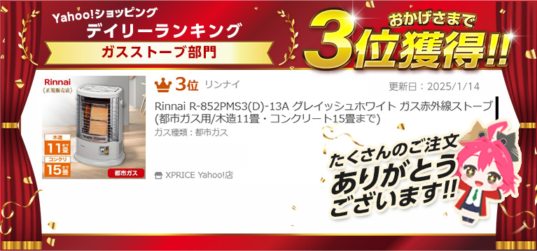 リンナイ（Rinnai） Rinnai R-852PMS3(D)-13A グレイッシュホワイト