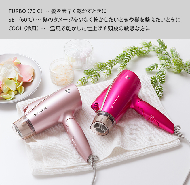 ゼンケン ドライヤー 電磁波低減 ヘアードライヤー ZD-1000 : セレクト