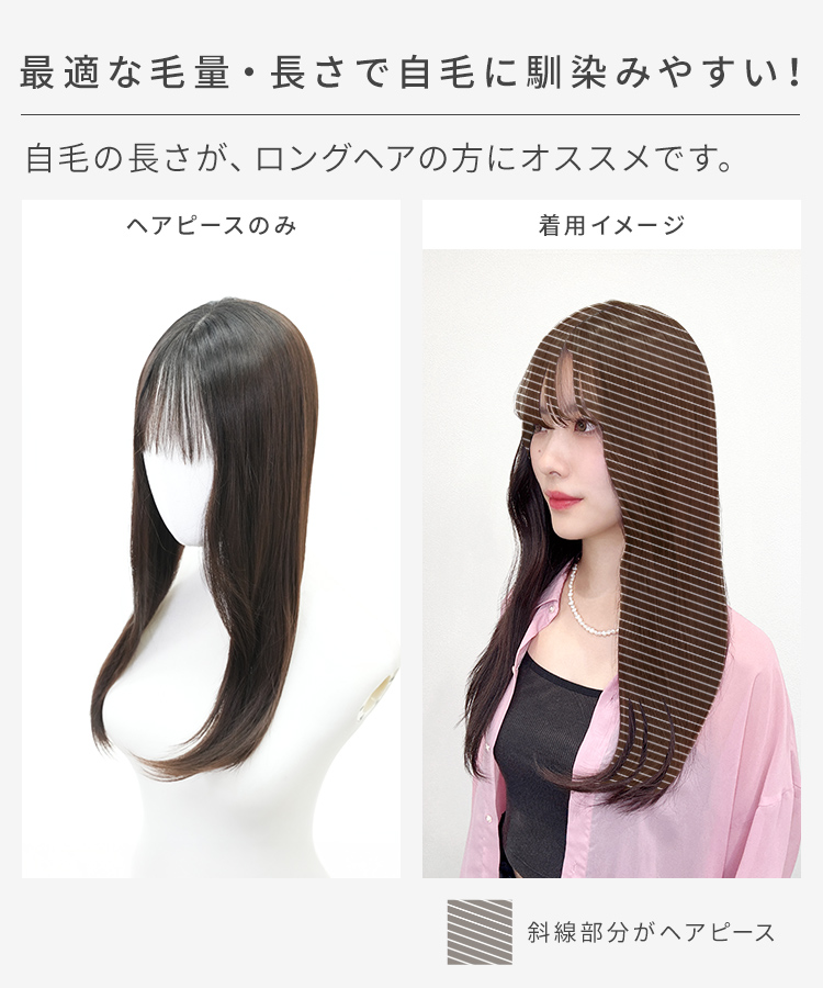 AQUADOLL（アクアドール） 部分ウィッグ 頭頂部ウィッグ 白髪隠し