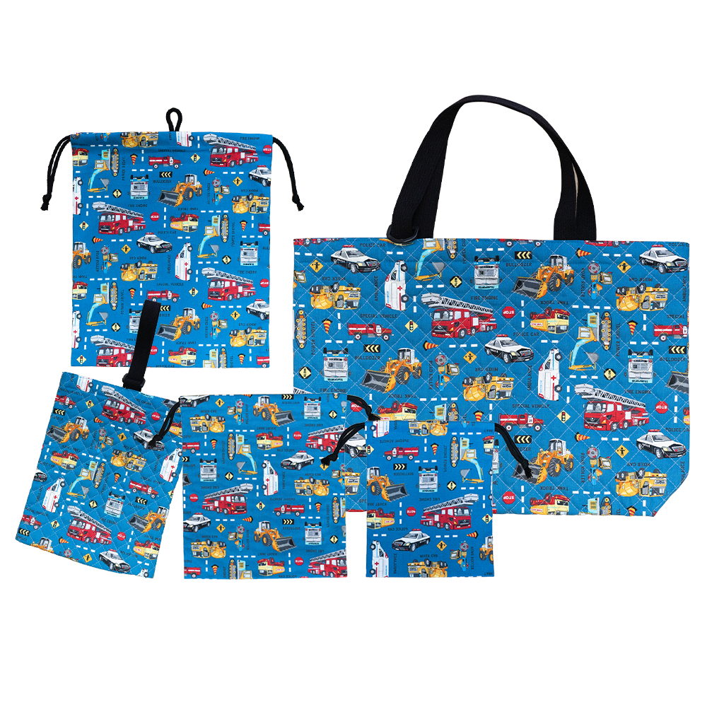 日本製 縫製工場直売】通園通学5点セット レッスンバッグセット 巾着袋