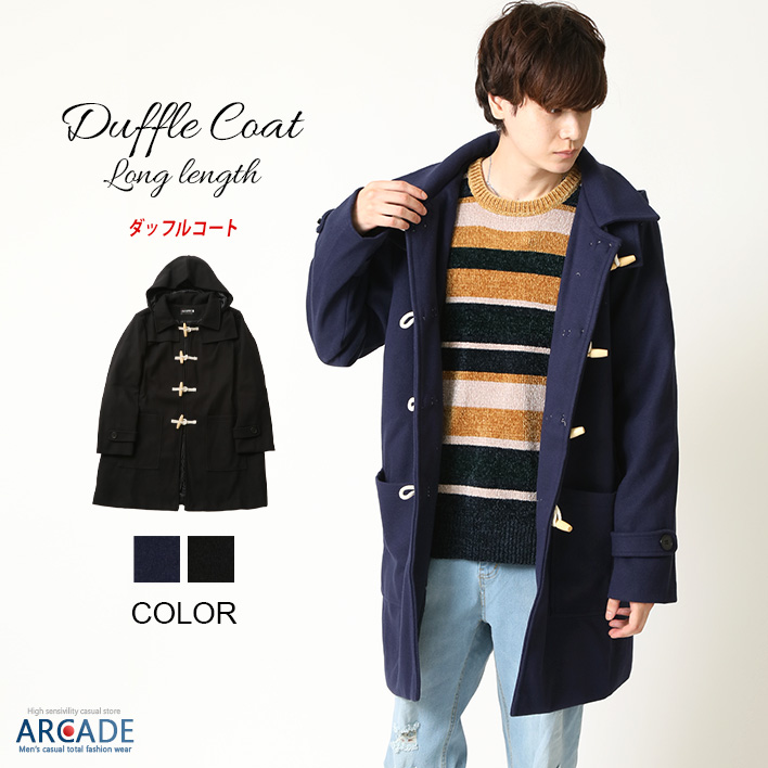 ARCADE（アーケード） ダッフルコート メンズ フード ハーフコート