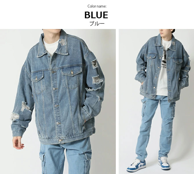 ARCADE（アーケード） Gジャン メンズ クラッシュダメージ加工 デニム