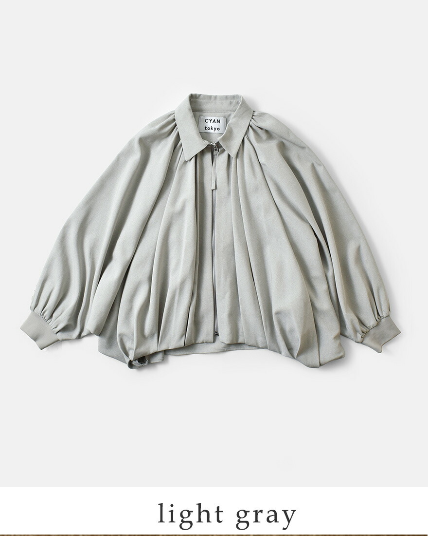 CYAN TOKYO（シアントーキョー） ラウンド ギャザー ドルマン ブルゾン